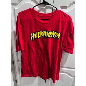 WWE Hulkamania Hulk Hogan Red T-Shirt Men’s XL Wrestling Fan Graphic Tee